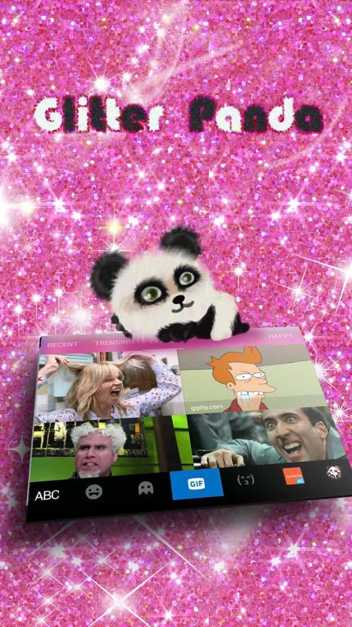 Hot Pink Panda keyboard Theme screenshot image 3_Popularmodapk.com