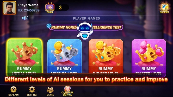 rummy level test screenshot image 1_Popularmodapk.com