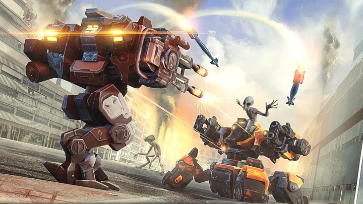 Robots Vs Aliens Death Match screenshot image 1_Popularmodapk.com