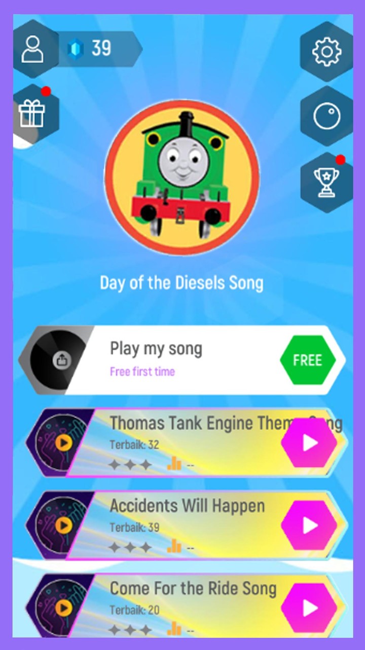 Tank Engine Thomas Magic Tiles Hop Games screenshot image 1_Popularmodapk.com