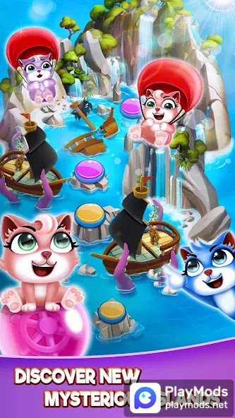 Bubble Shooter: Cat Pop Island<span>(Free purchase)</span> screenshot image 3_Popularmodapk.com