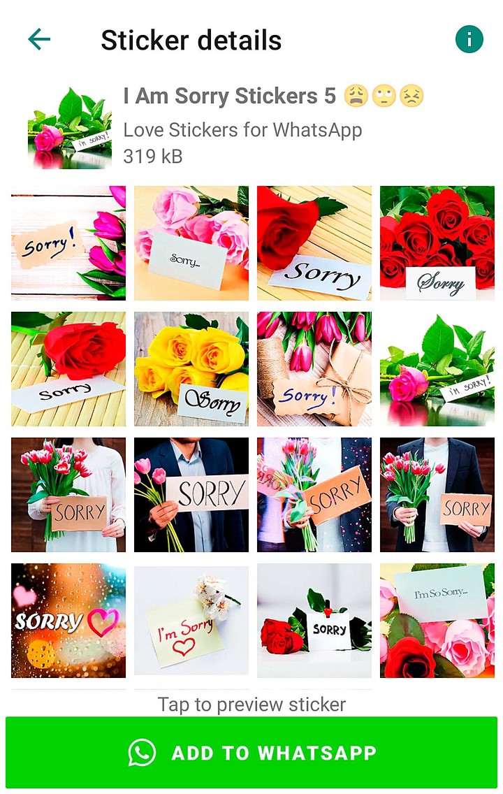Sorry Stickers for WhatsApp screenshot image 7_Popularmodapk.com