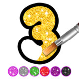 Glitter Number and letters coloring Book for kids4.1_Popularmodapk.com