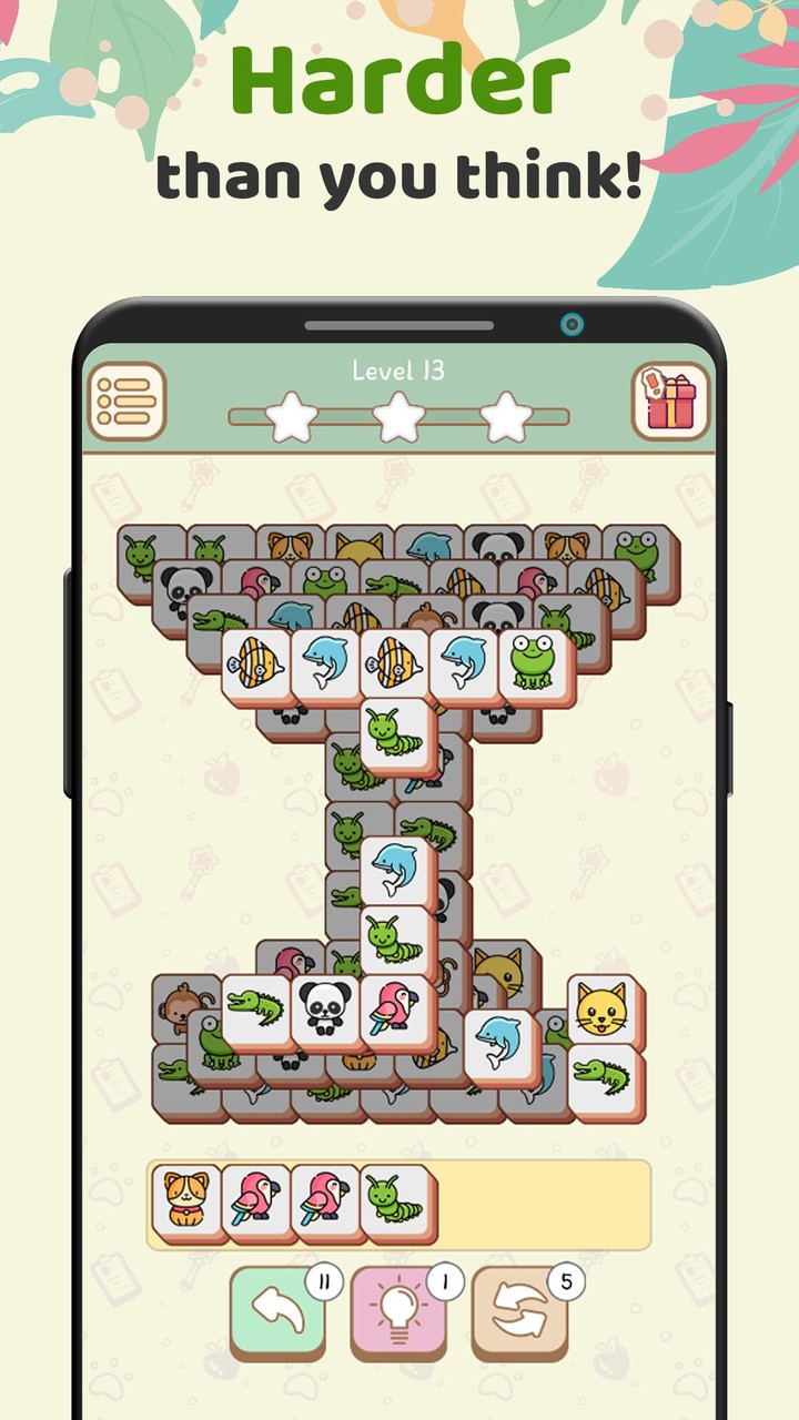 3 Tiles - Match Animal Puzzle screenshot image 3_Popularmodapk.com