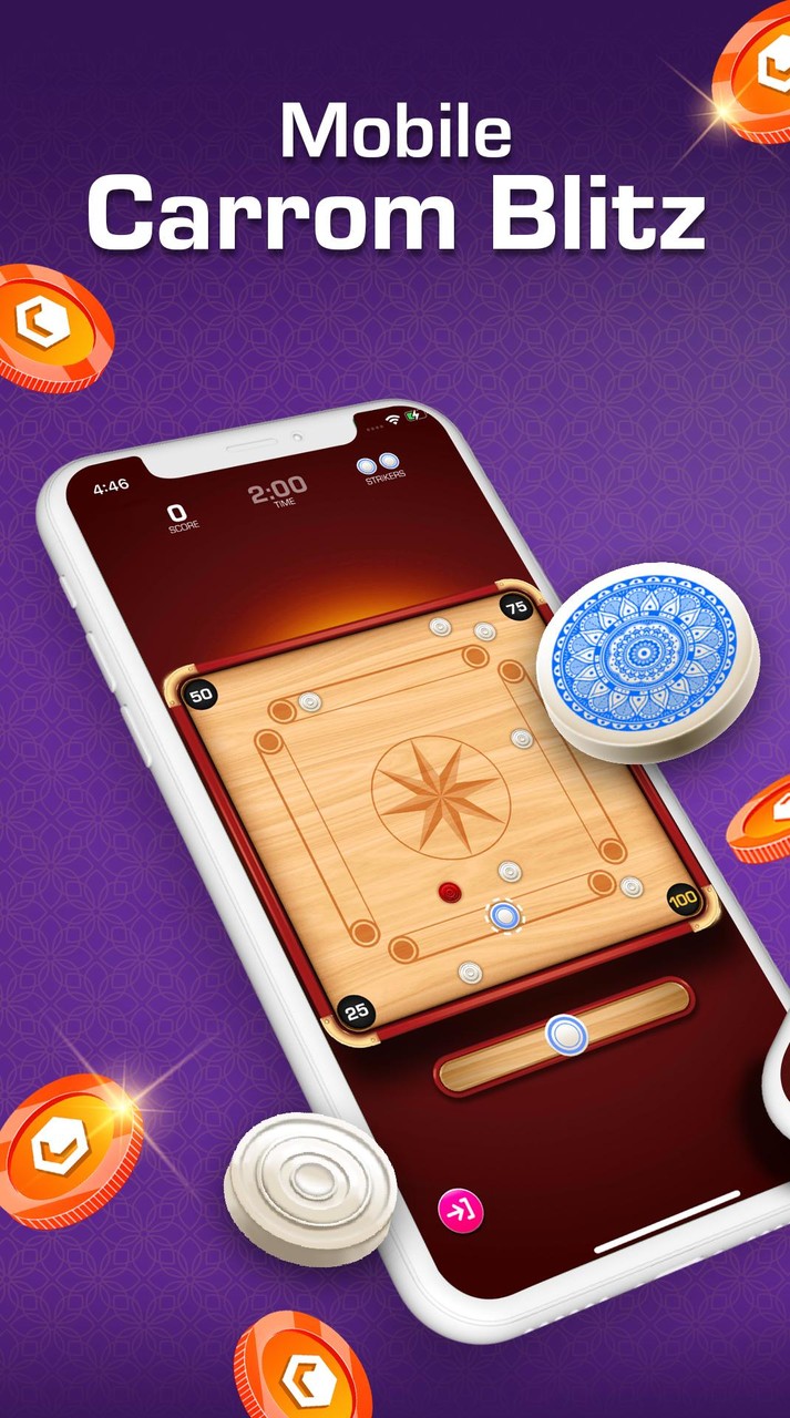 Carrom Blitz: Win Rewards screenshot image 1_Popularmodapk.com