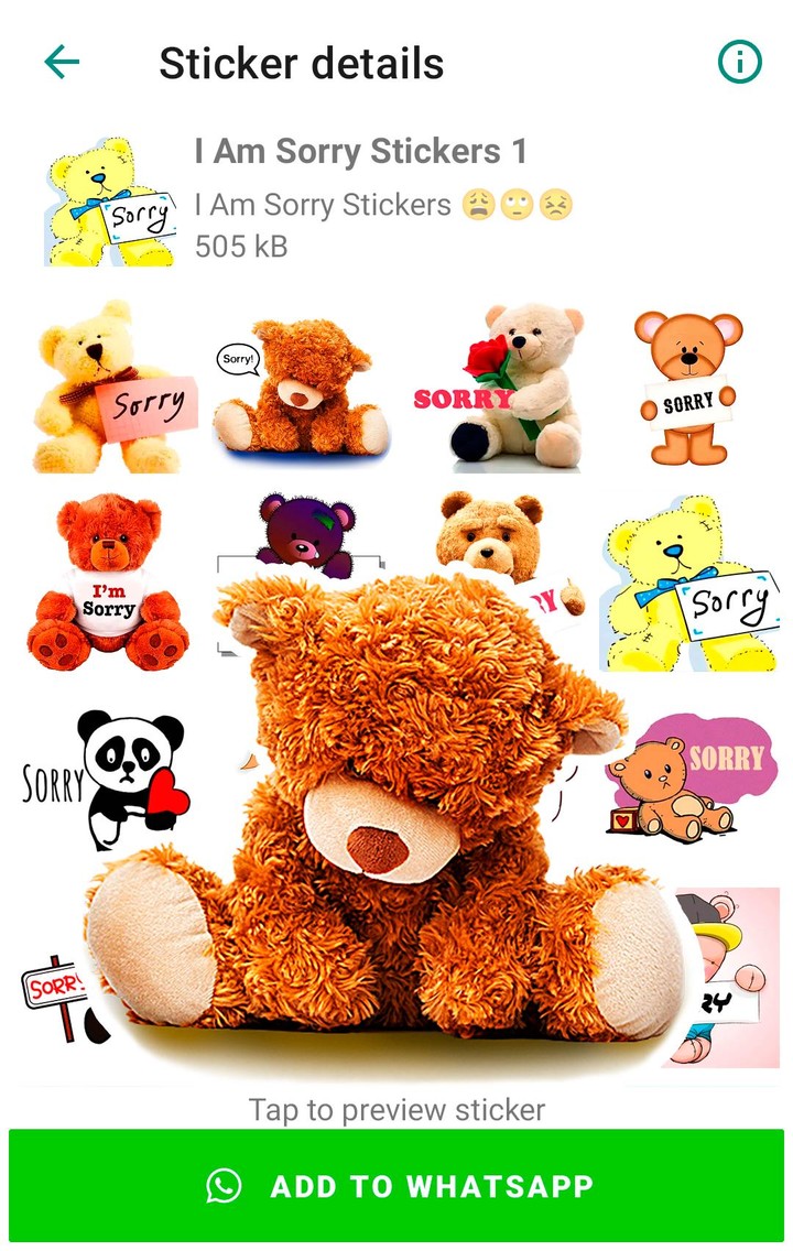 Sorry stickers for WhatsApp screenshot image 4_Popularmodapk.com