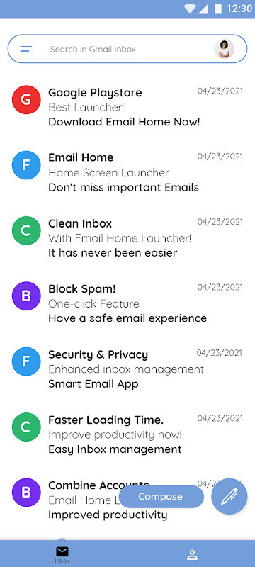 Email Home - Email Homescreen screenshot image 4_Popularmodapk.com
