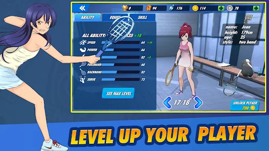 Girls Tennis League<span>(No Ads)</span> screenshot image 14_Popularmodapk.com