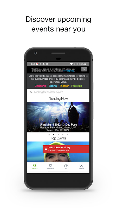 viagogo Tickets screenshot image 1_Popularmodapk.com