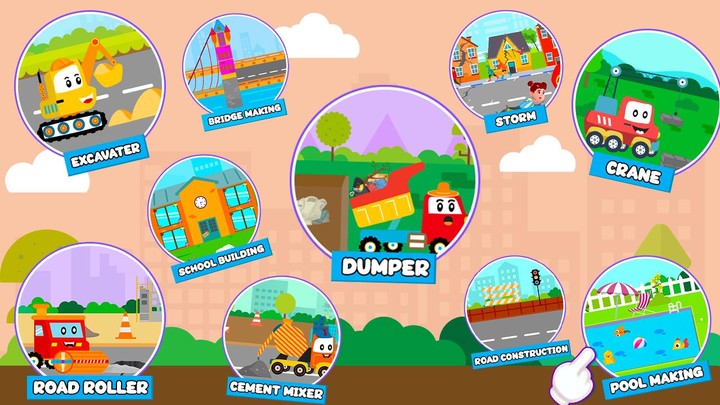 Digger Trucks Kid Construction screenshot image 4_Popularmodapk.com