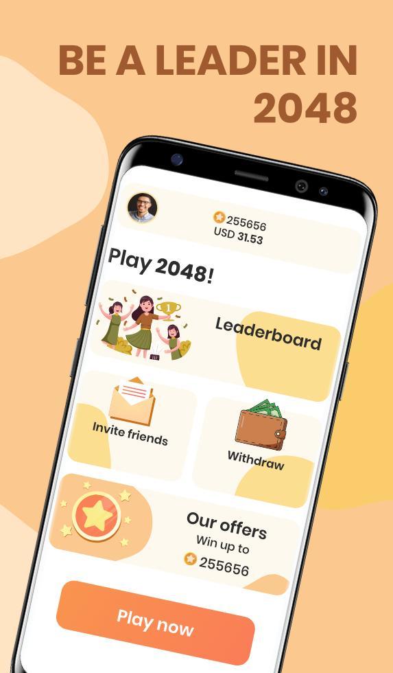 2048 - Solve and earn money! screenshot image 4_Popularmodapk.com