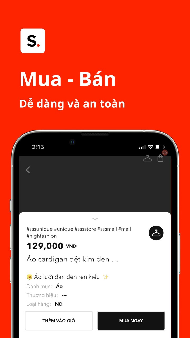 SSSMarket: Thời Trang Chia Sẻ screenshot image 4_Popularmodapk.com