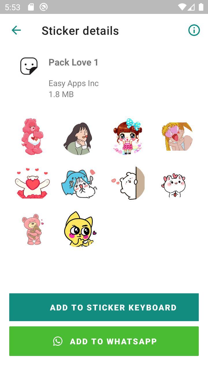 Animated WAStickerApps Love screenshot image 2_Popularmodapk.com