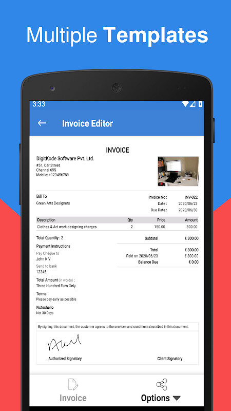 InvoiceTemple: Invoice billing screenshot image 7_Popularmodapk.com