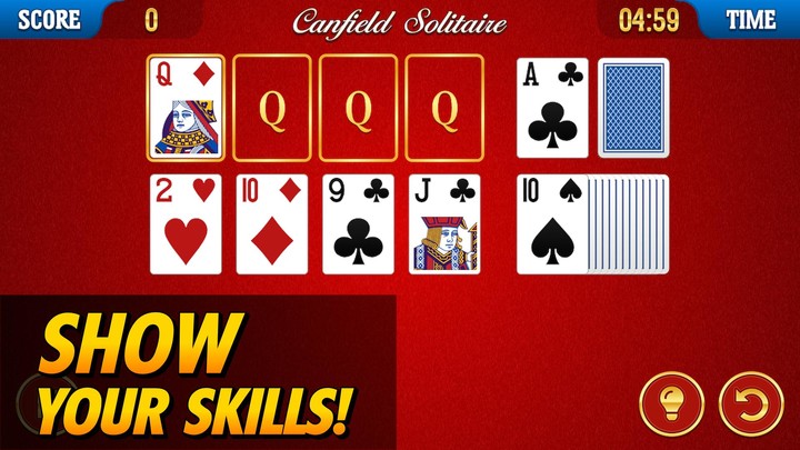 Canfield Solitaire screenshot image 1_Popularmodapk.com