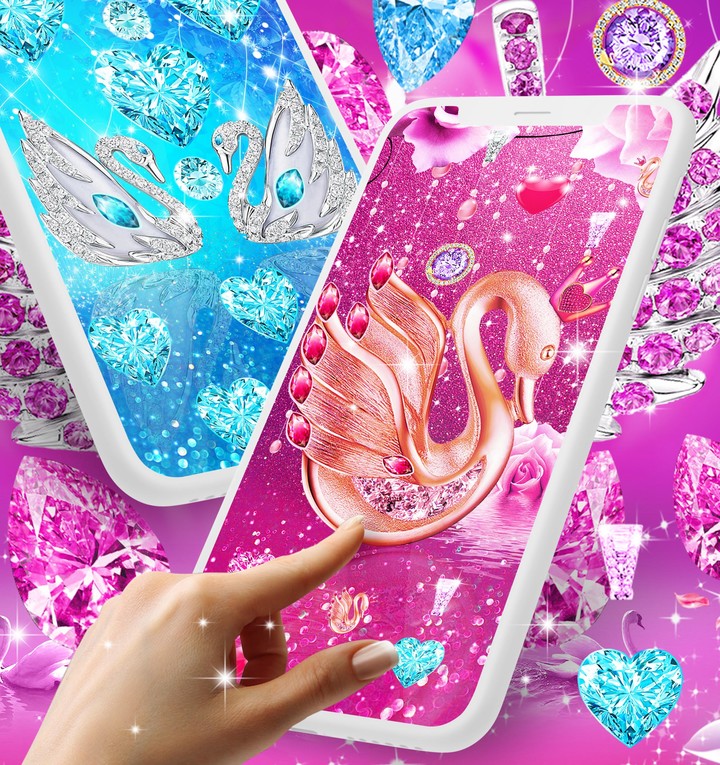 Diamond swan live wallpaper screenshot image 5_Popularmodapk.com
