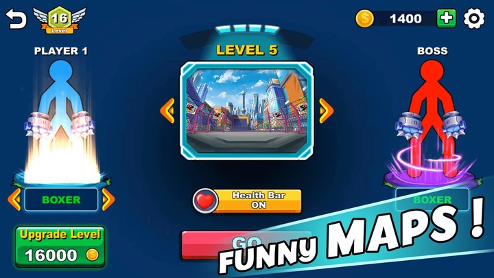 Stickman Fight: Warrior Battle screenshot image 2_Popularmodapk.com