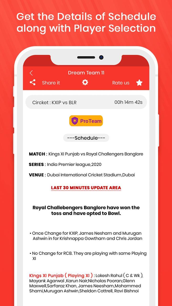 MyTeam 11- My11Circle Team Tip screenshot image 8_Popularmodapk.com