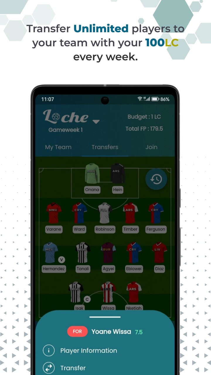 Loche Fantasy Football screenshot image 2_Popularmodapk.com