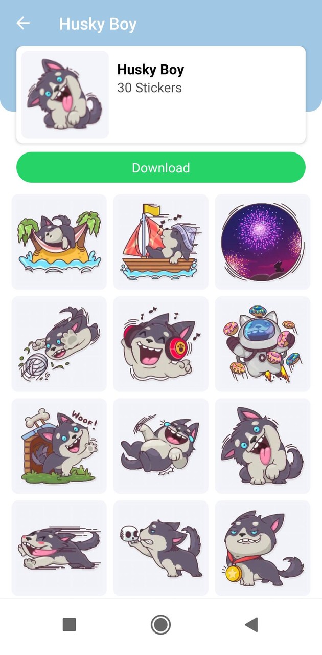 Cute Husky Stickers WAStickers screenshot image 5_Popularmodapk.com