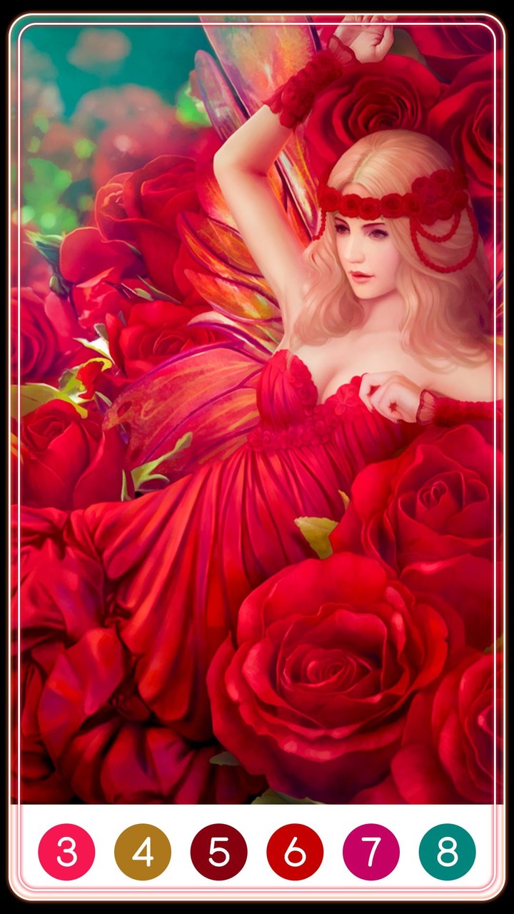 Flower Girl Color by Number screenshot image 3_Popularmodapk.com