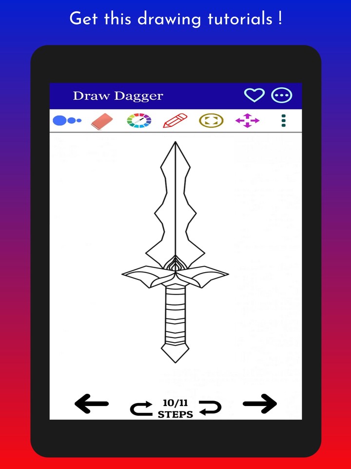How to Draw Dagger Easy screenshot image 10_Popularmodapk.com