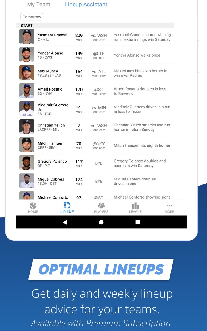 Fantasy Baseball My Playbook screenshot image 5_Popularmodapk.com