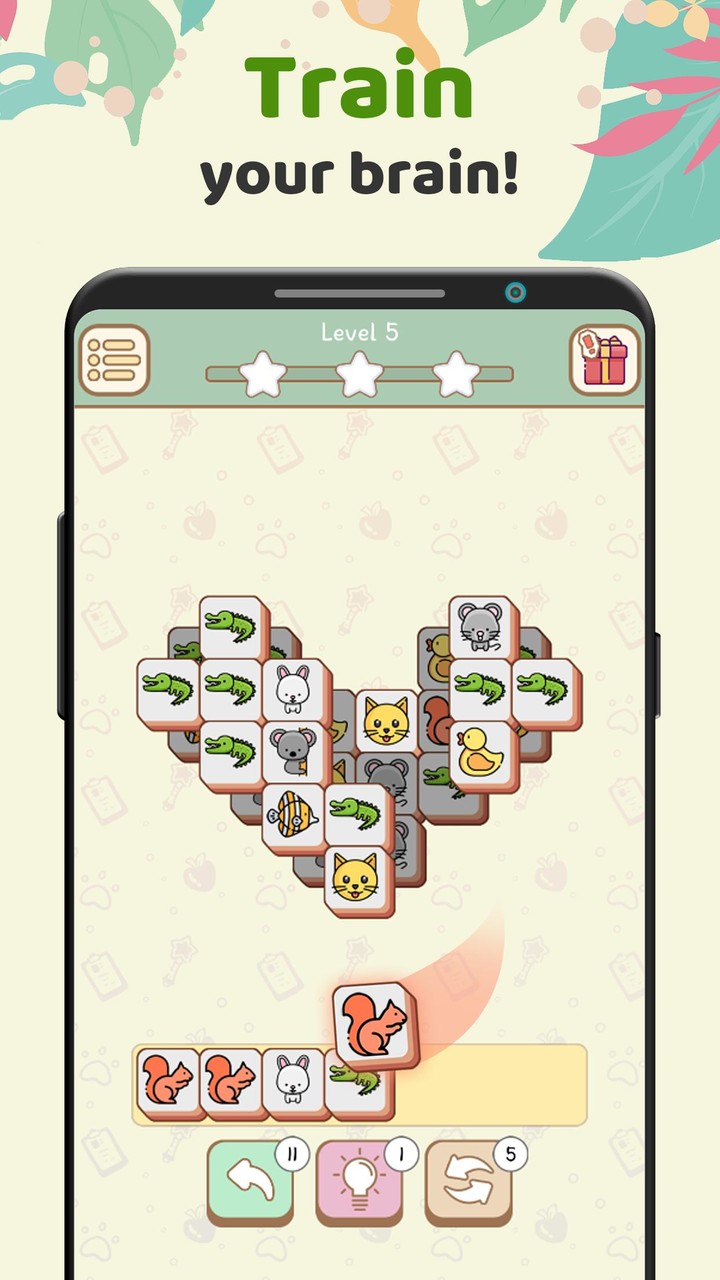 3 Tiles - Match Animal Puzzle screenshot image 2_Popularmodapk.com