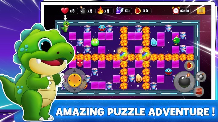 Dino Bomb - Crazy Bomber screenshot image 1_Popularmodapk.com