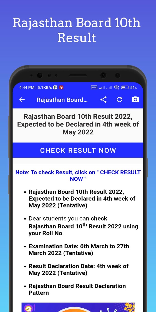 Rajasthan Board Result 2022 - screenshot image 6_Popularmodapk.com