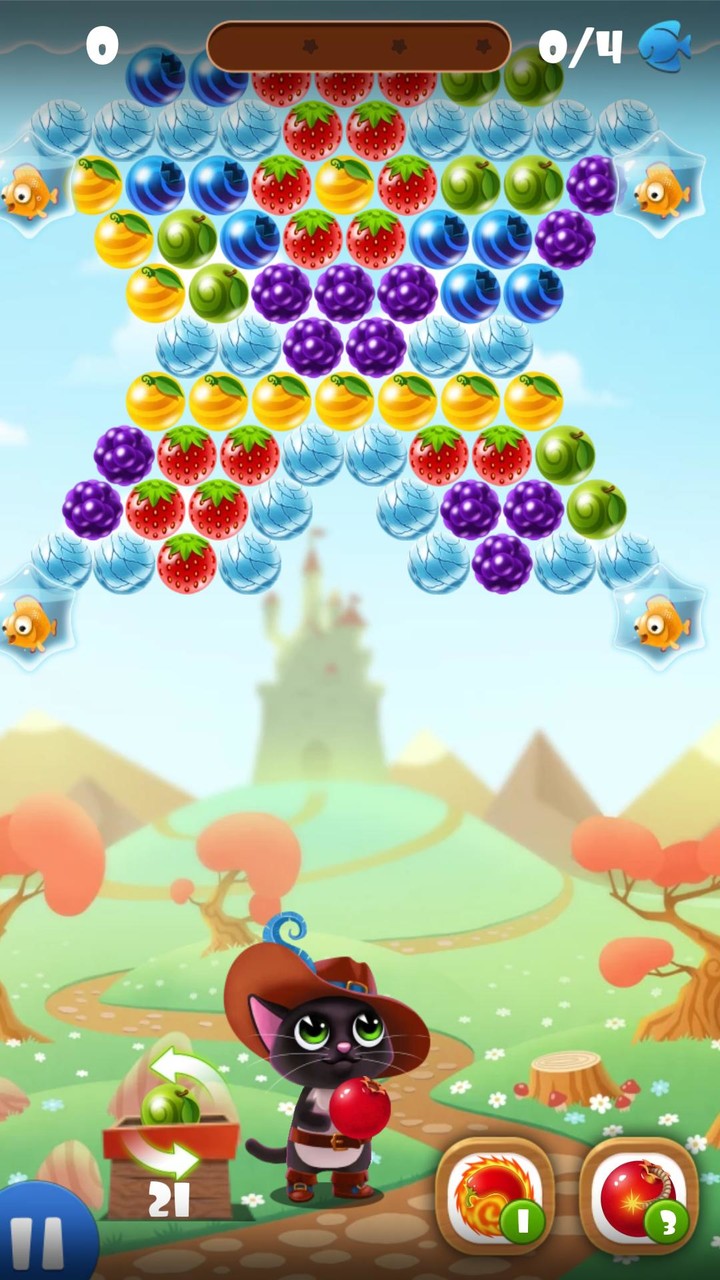 Fruity Cat -  bubble shooter! screenshot image 2_Popularmodapk.com