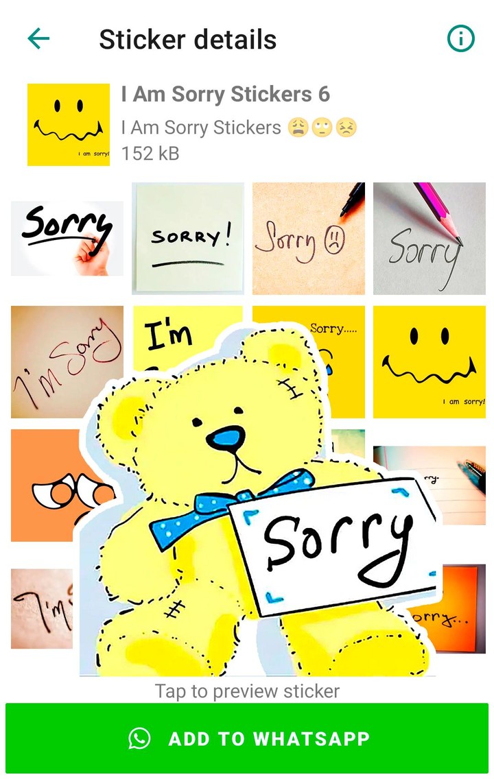 Sorry stickers for WhatsApp screenshot image 8_Popularmodapk.com