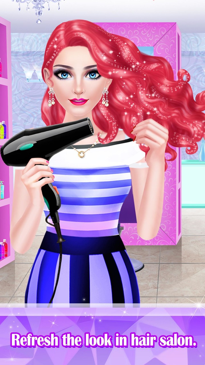 Hair Styles Fashion Girl Salon screenshot image 1_Popularmodapk.com