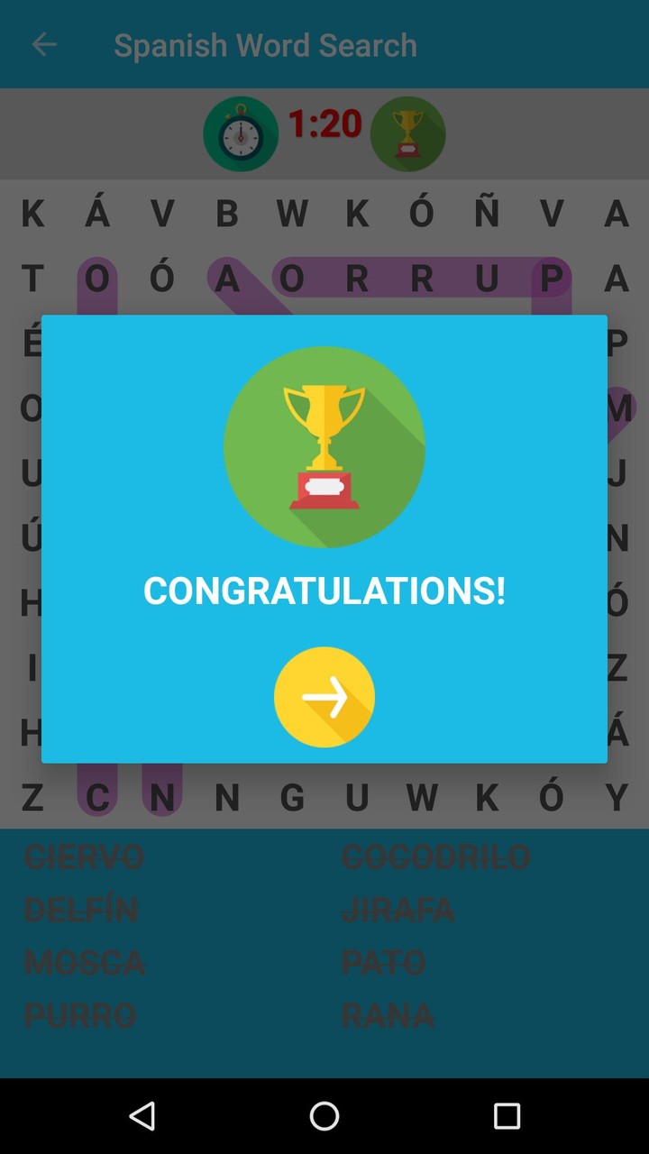 Spanish Word Search Game screenshot image 2_Popularmodapk.com