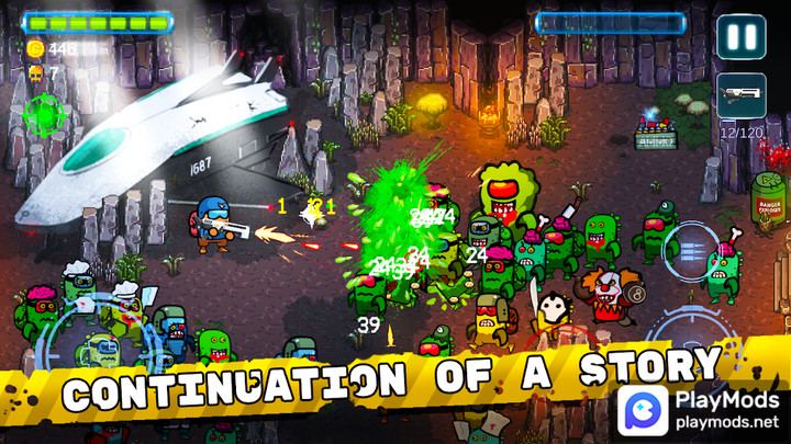 Space Zombie Shooter screenshot image 2_Popularmodapk.com
