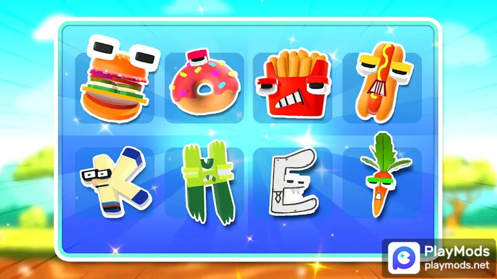 Alphabet Food Battle Playtime<span>(no ads)</span> screenshot image 1_Popularmodapk.com