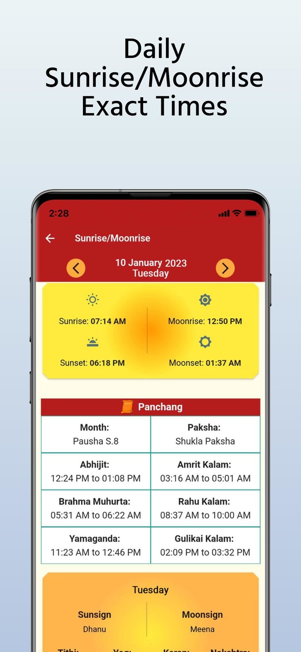 Hindu Calendar Panchang 2023 screenshot image 4_Popularmodapk.com