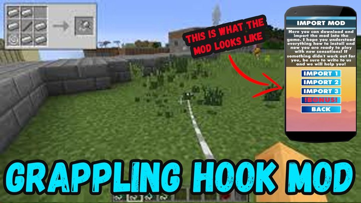 Grappling Hook Mod Minecraft screenshot image 12_Popularmodapk.com
