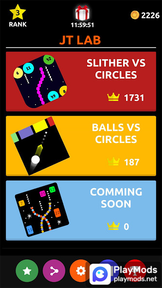Slither vs Circles: All in One<span>(Ad-free and rewarded)</span> screenshot image 1_Popularmodapk.com