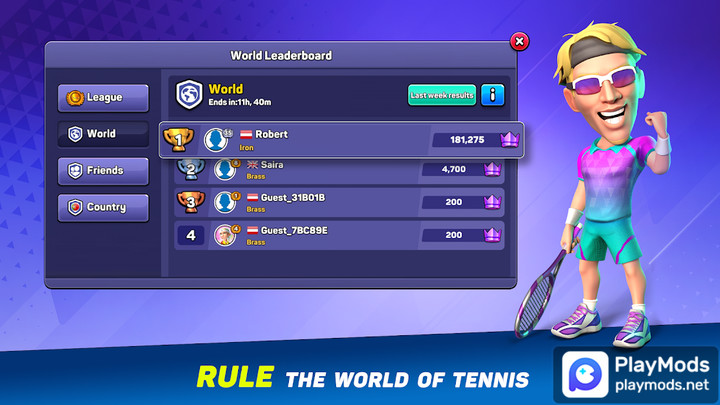 Mini Tennis: Perfect Smash<span>(Mod Menu)</span> screenshot image 4_Popularmodapk.com