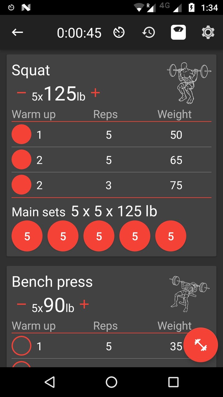 5x5 Workout Logger screenshot image 3_Popularmodapk.com