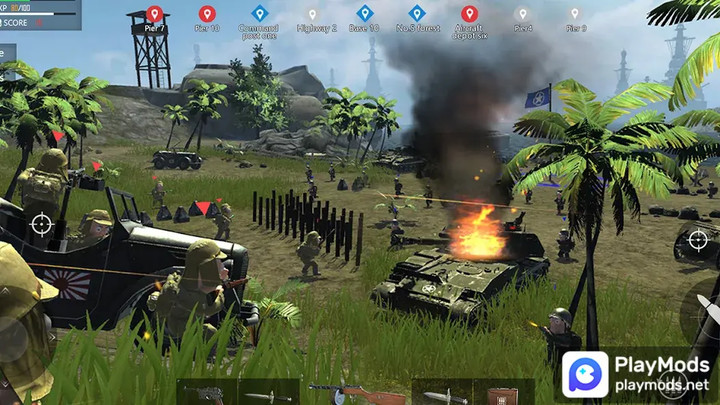 Pacifix War Iwo Jima:WW2 fps<span>(No ads)</span> screenshot image 2_Popularmodapk.com