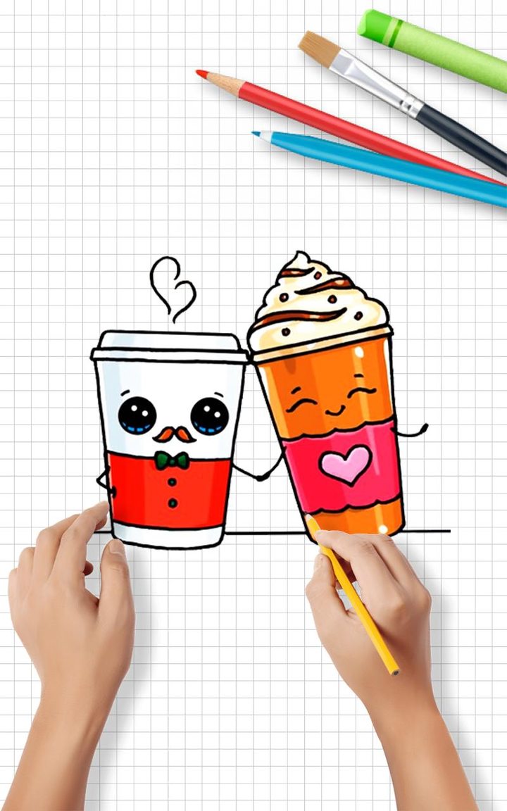 Draw Cute Drinks & Juices Step by step screenshot image 1_Popularmodapk.com