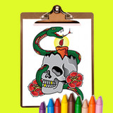Adults Tattoo Art Coloring Boo1.1_Popularmodapk.com