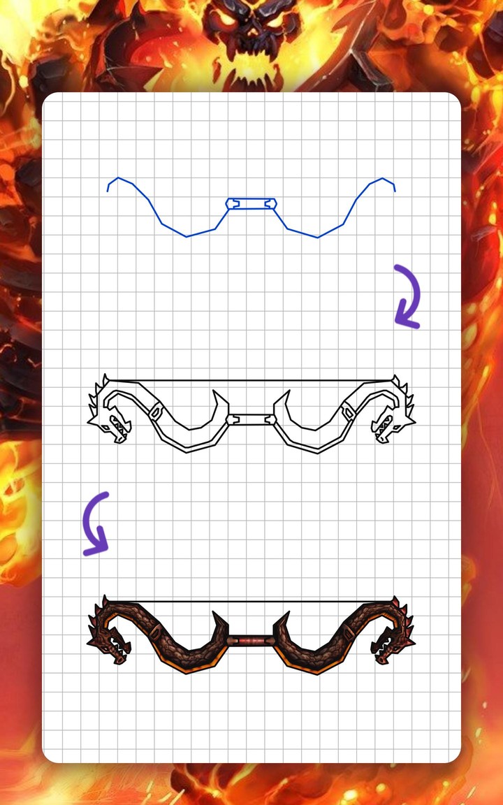 How to draw weapons step by step, lessons for WoW screenshot image 15_Popularmodapk.com