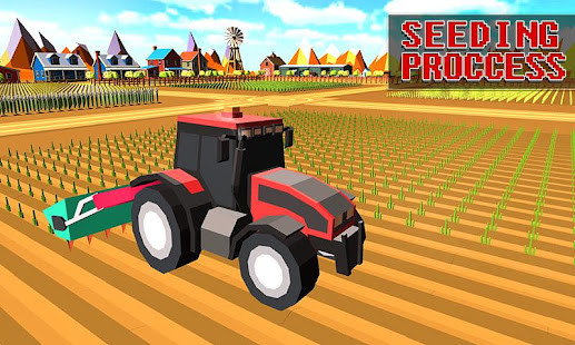 Blocky Plow Farming Harvester<span>(Unlimited money)</span> screenshot image 1_Popularmodapk.com