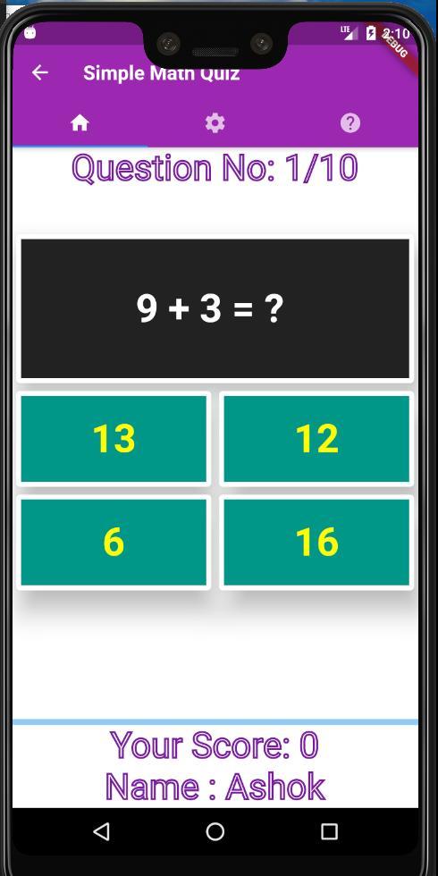 Simple Math Quiz screenshot image 1_Popularmodapk.com
