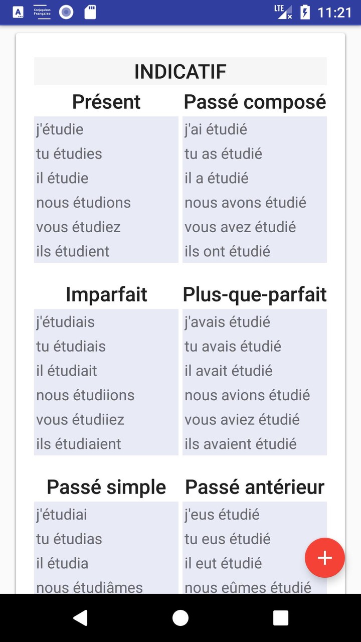 Conjugaison Française screenshot image 5_Popularmodapk.com