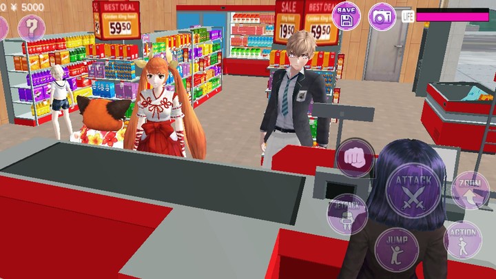 Anime High School Simulator 3D screenshot image 1_Popularmodapk.com