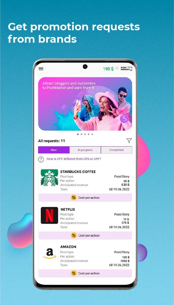 Influencer Platform PostMarket screenshot image 2_Popularmodapk.com